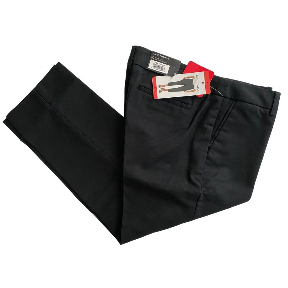 Women’s Hilary Radley Business Professional Slim Fit Dress Pants Black Size 8